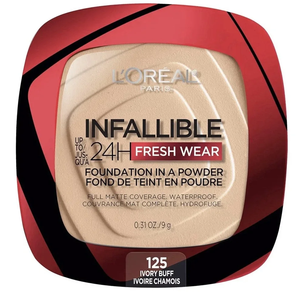 L'Oreal Paris Infallible Up to 24H Fresh Wear Foundation Powder 125 Ivory Buff